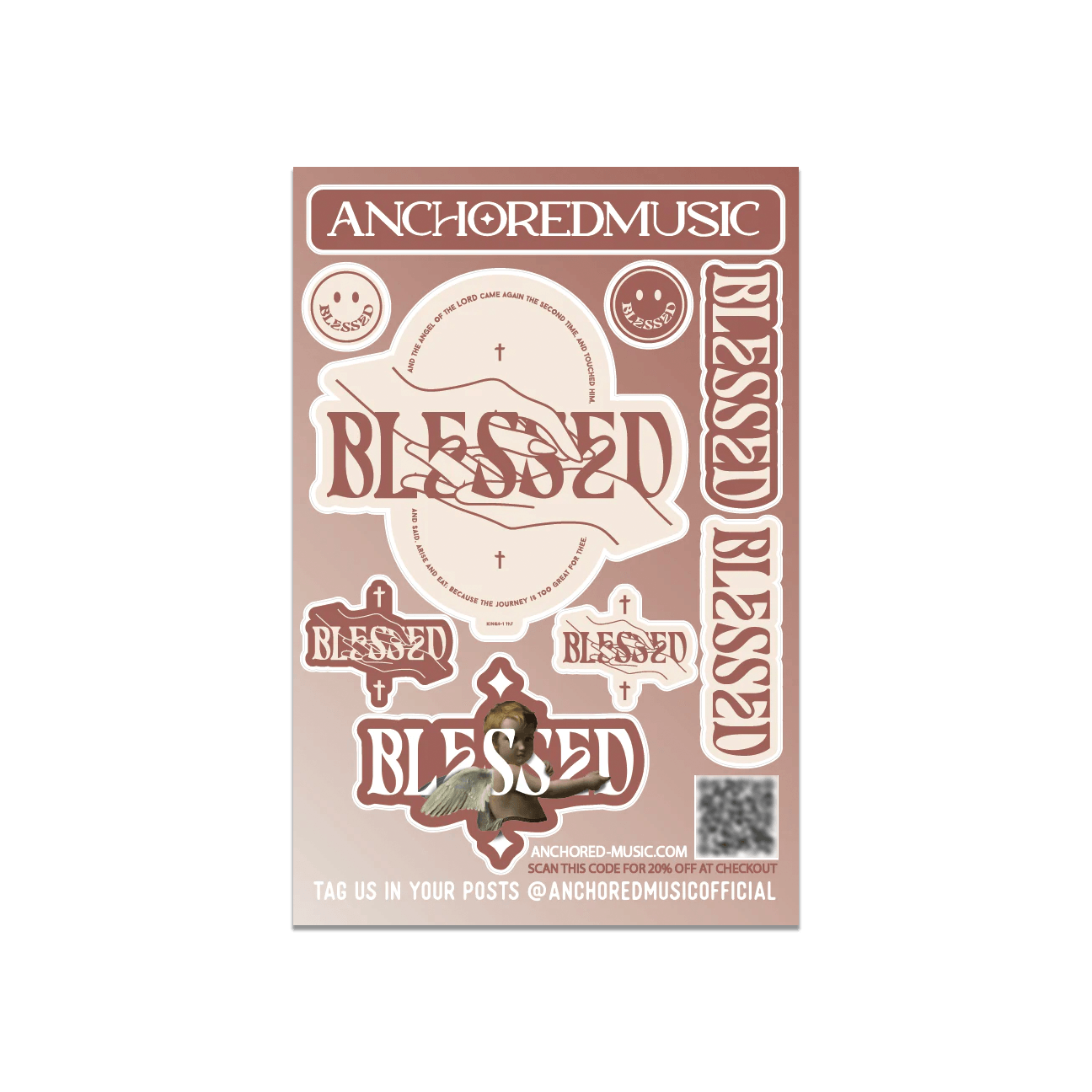 Blessed Sticker Sheet - Anchored Music