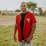 God is good, Red Baseball Jersey