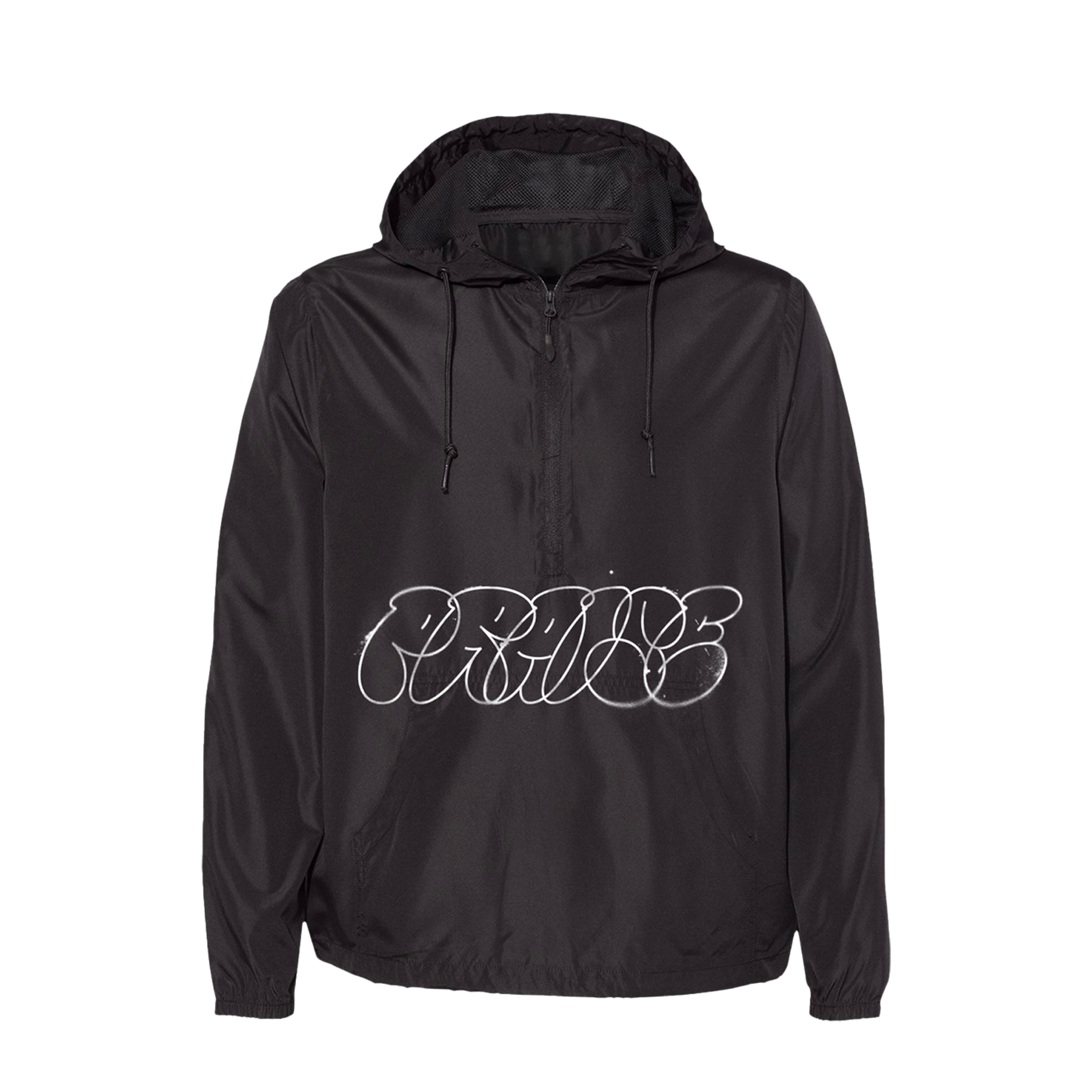 PRAISE Packable Anorak Pullover Nylon Shell Black