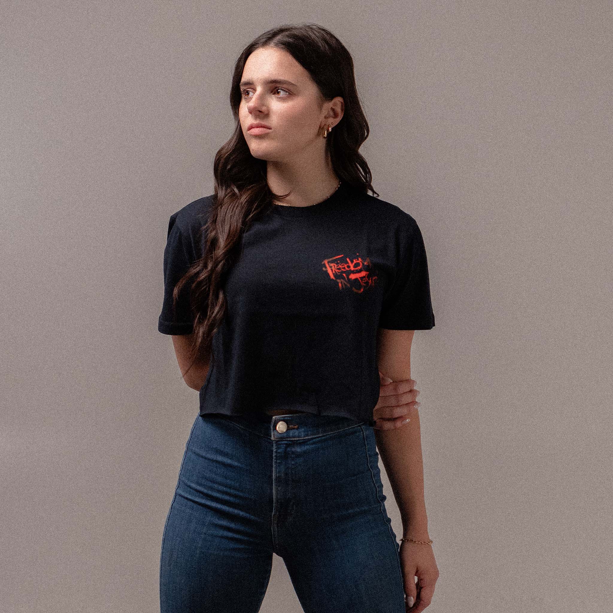 Freedom in Jesus Steadman Cropped Tee